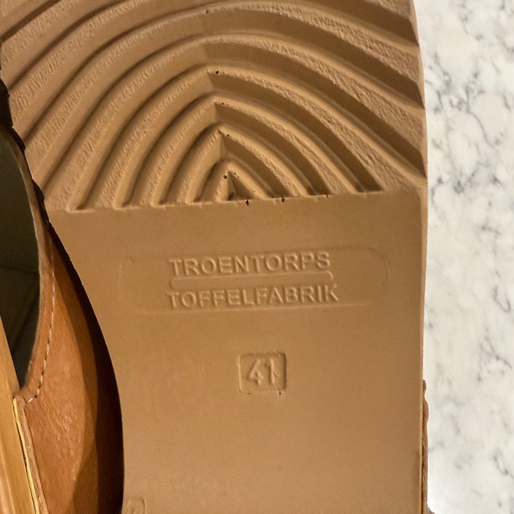 Troentorp Stylish Tan Leather Sandals new without tag - Picture 6 of 7